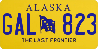 AK license plate GAL823