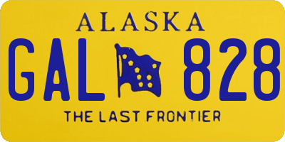 AK license plate GAL828