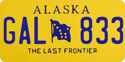 AK license plate GAL833