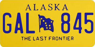 AK license plate GAL845