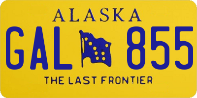 AK license plate GAL855