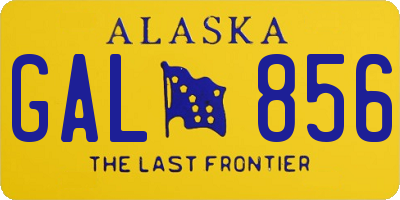 AK license plate GAL856
