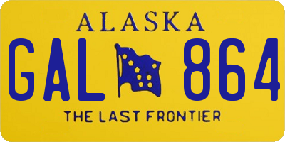 AK license plate GAL864