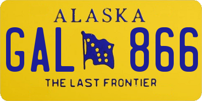 AK license plate GAL866