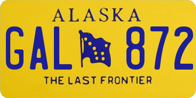 AK license plate GAL872