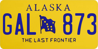 AK license plate GAL873