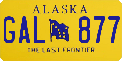 AK license plate GAL877