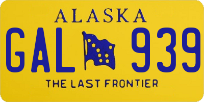 AK license plate GAL939