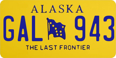 AK license plate GAL943