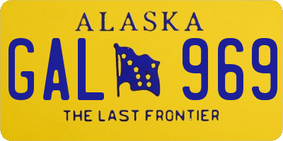 AK license plate GAL969