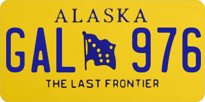 AK license plate GAL976