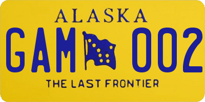 AK license plate GAM002