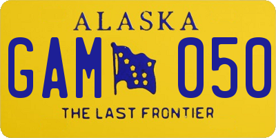 AK license plate GAM050