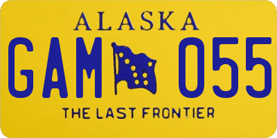 AK license plate GAM055