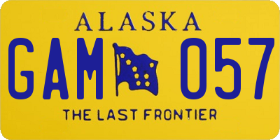 AK license plate GAM057