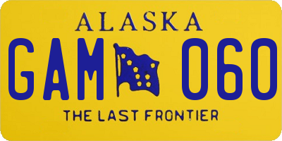 AK license plate GAM060