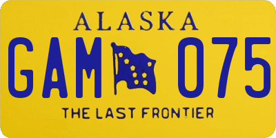 AK license plate GAM075