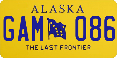 AK license plate GAM086