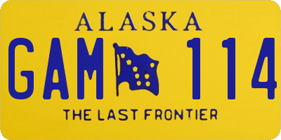 AK license plate GAM114