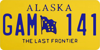 AK license plate GAM141