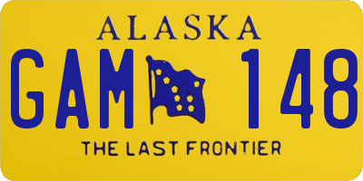 AK license plate GAM148