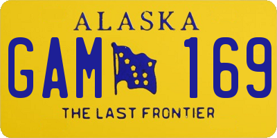 AK license plate GAM169