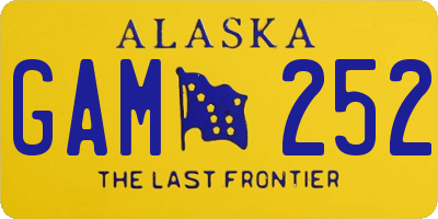 AK license plate GAM252