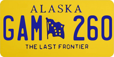 AK license plate GAM260