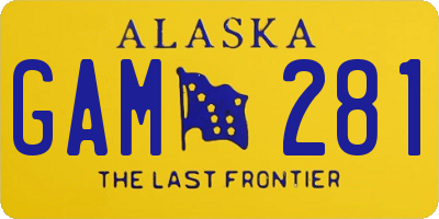 AK license plate GAM281