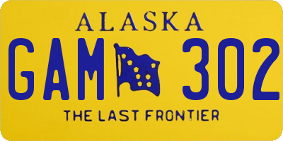 AK license plate GAM302