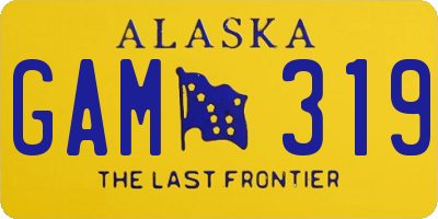 AK license plate GAM319