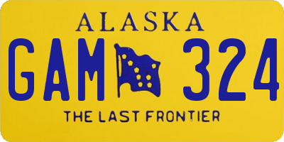 AK license plate GAM324