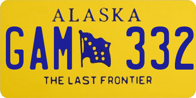 AK license plate GAM332