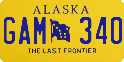 AK license plate GAM340