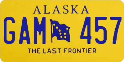 AK license plate GAM457