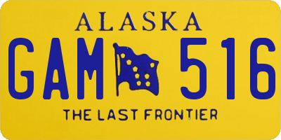 AK license plate GAM516