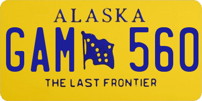 AK license plate GAM560