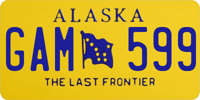 AK license plate GAM599