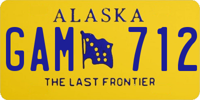 AK license plate GAM712