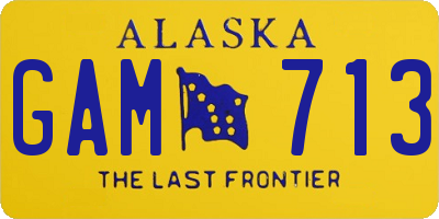 AK license plate GAM713