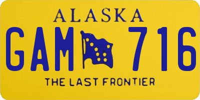 AK license plate GAM716