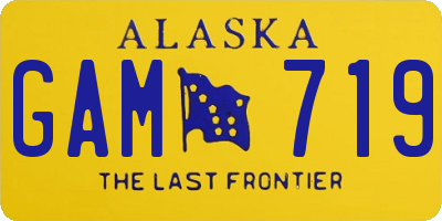 AK license plate GAM719