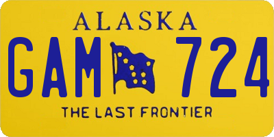 AK license plate GAM724