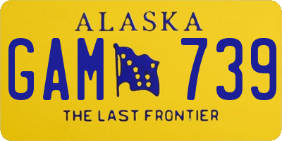 AK license plate GAM739
