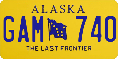 AK license plate GAM740