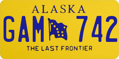 AK license plate GAM742