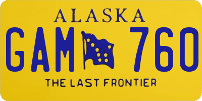 AK license plate GAM760