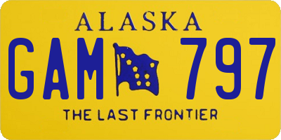 AK license plate GAM797
