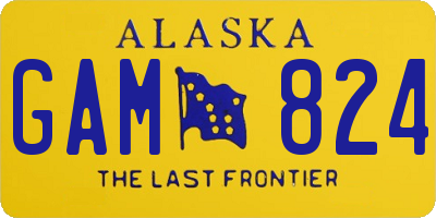 AK license plate GAM824