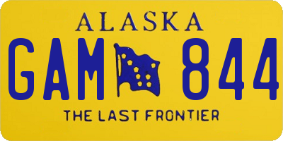 AK license plate GAM844